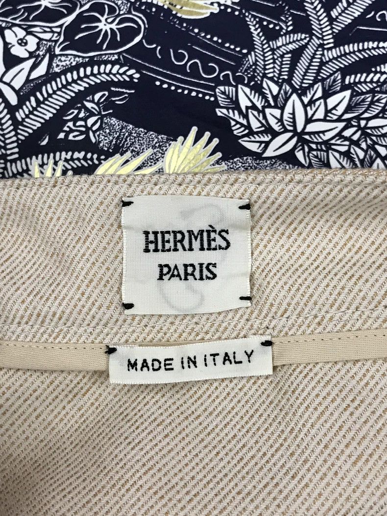 Hermes Hermes Hidden Pattern Gold Buckle Midi Skirt Size US 36 / EU 52 - 4 Thumbnail
