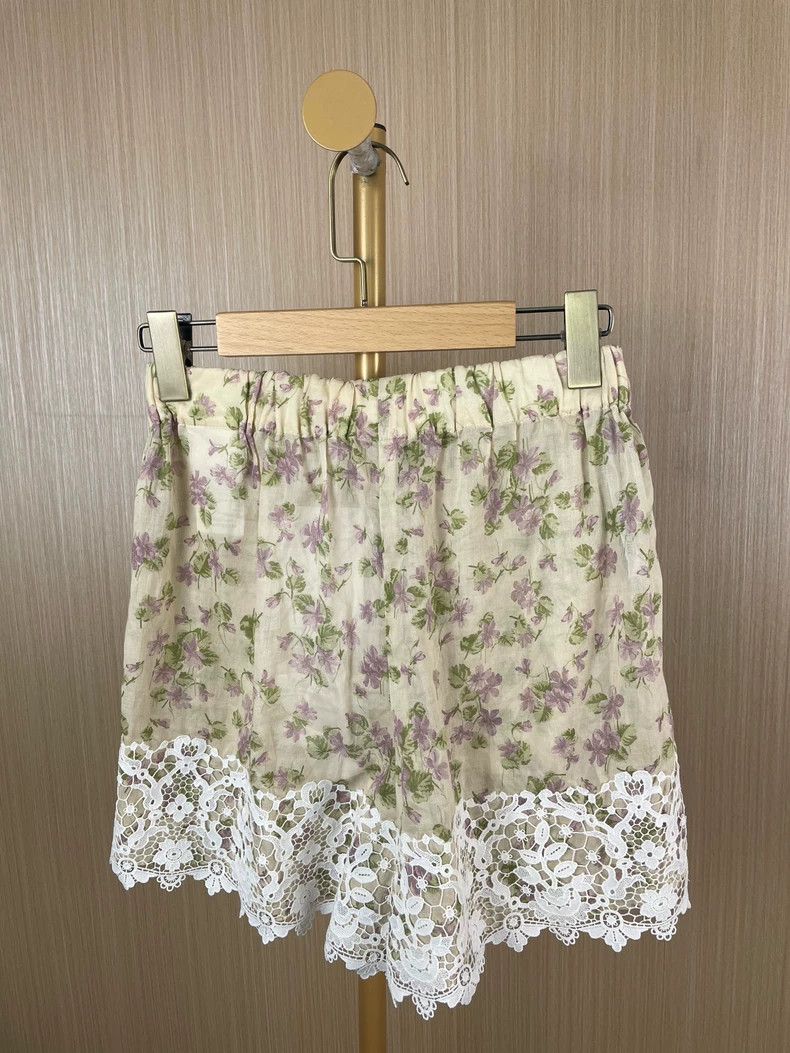 Dior Dior Floral Lace Trim Shorts Size US 32 / EU 48 - 2 Thumbnail