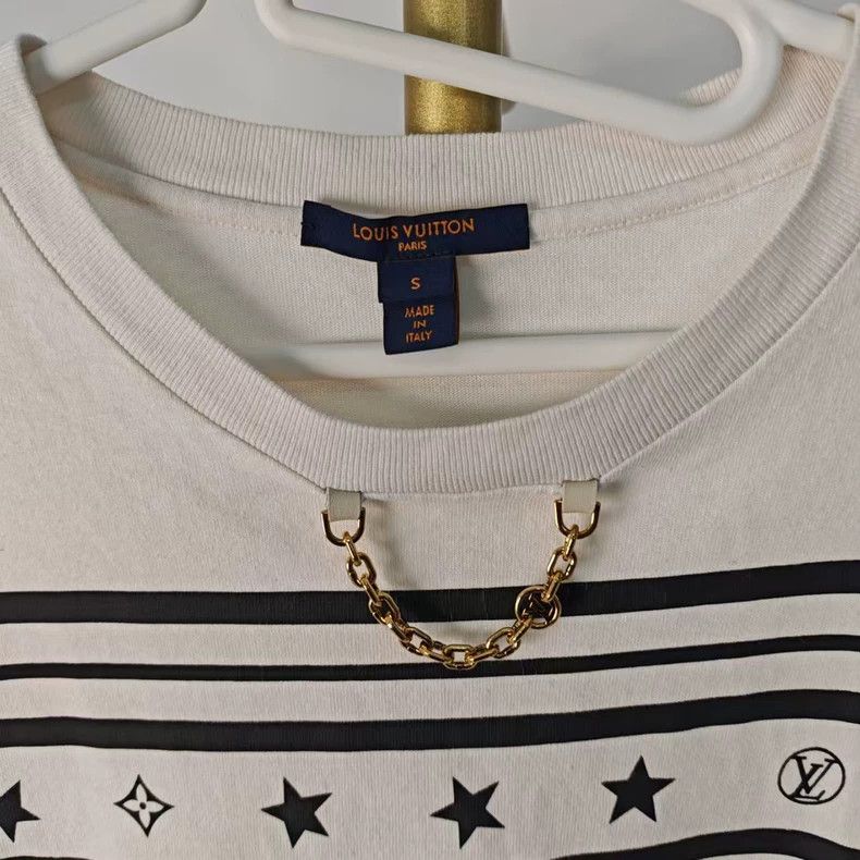 Louis Vuitton LV Cream Star Stripe Short Sleeve Size US S / EU 44-46 / 1 - 2 Thumbnail
