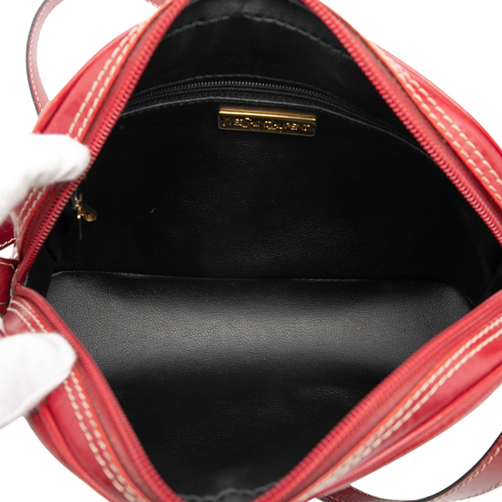 Yves Saint Laurent Yves Saint Laurent Leather Dome Shoulder Bag Size ONE SIZE - 4 Thumbnail