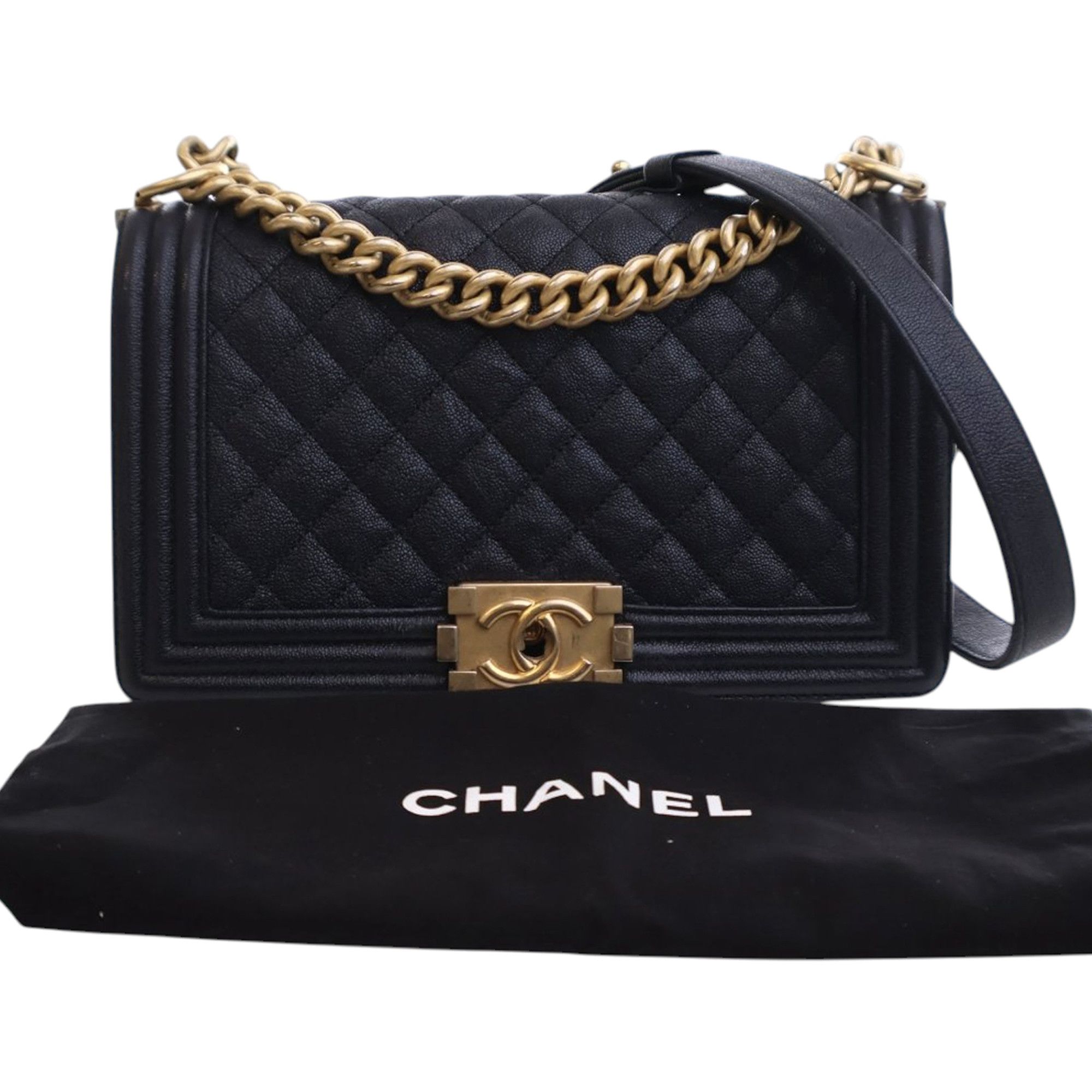 Chanel Chanel Old Medium Quilted Caviar Boy Flap Size ONE SIZE - 12 Thumbnail