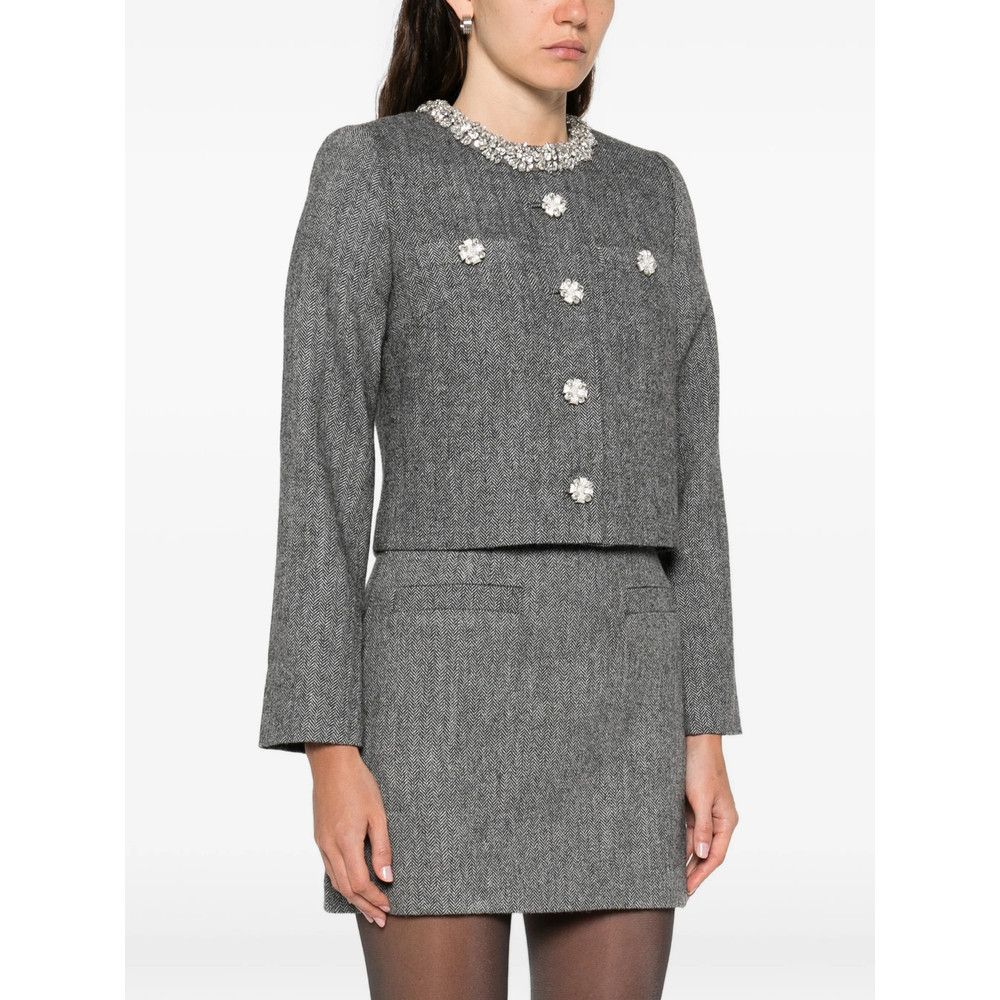 Self-Portrait Self-portrait GREY Jackets - Cropped Jackets Size XL / US 12-14 / IT 48-50 - 3 Thumbnail