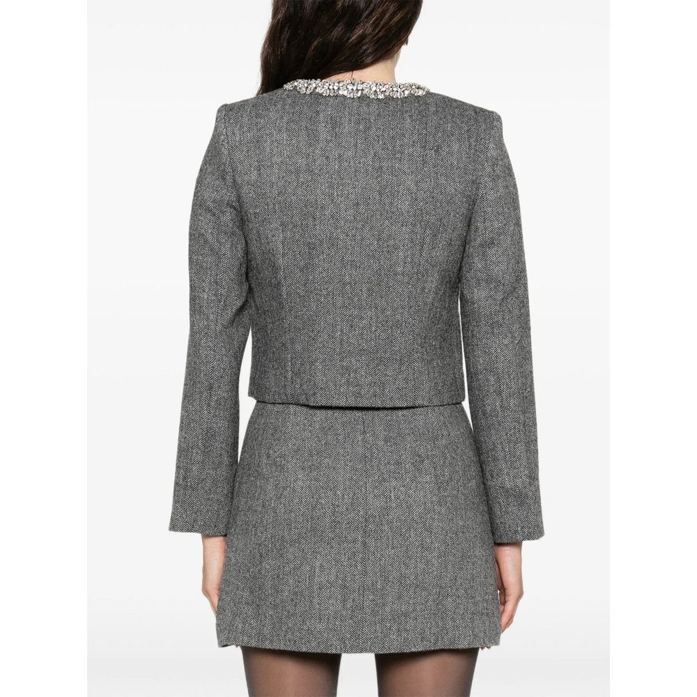 Self-Portrait Self-portrait GREY Jackets - Cropped Jackets Size XL / US 12-14 / IT 48-50 - 4 Thumbnail