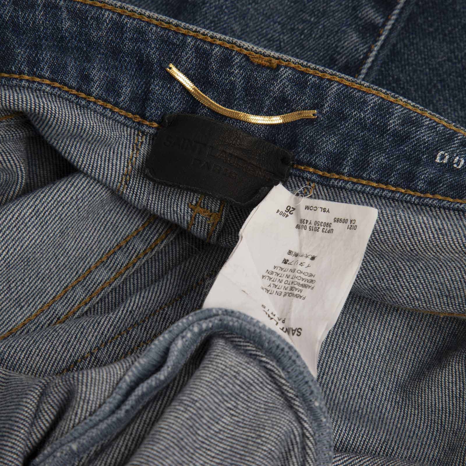 Saint Laurent Paris Blue Skinny Fit High Rise Jeans Size 27" / US 4 / IT 40 - 4 Thumbnail