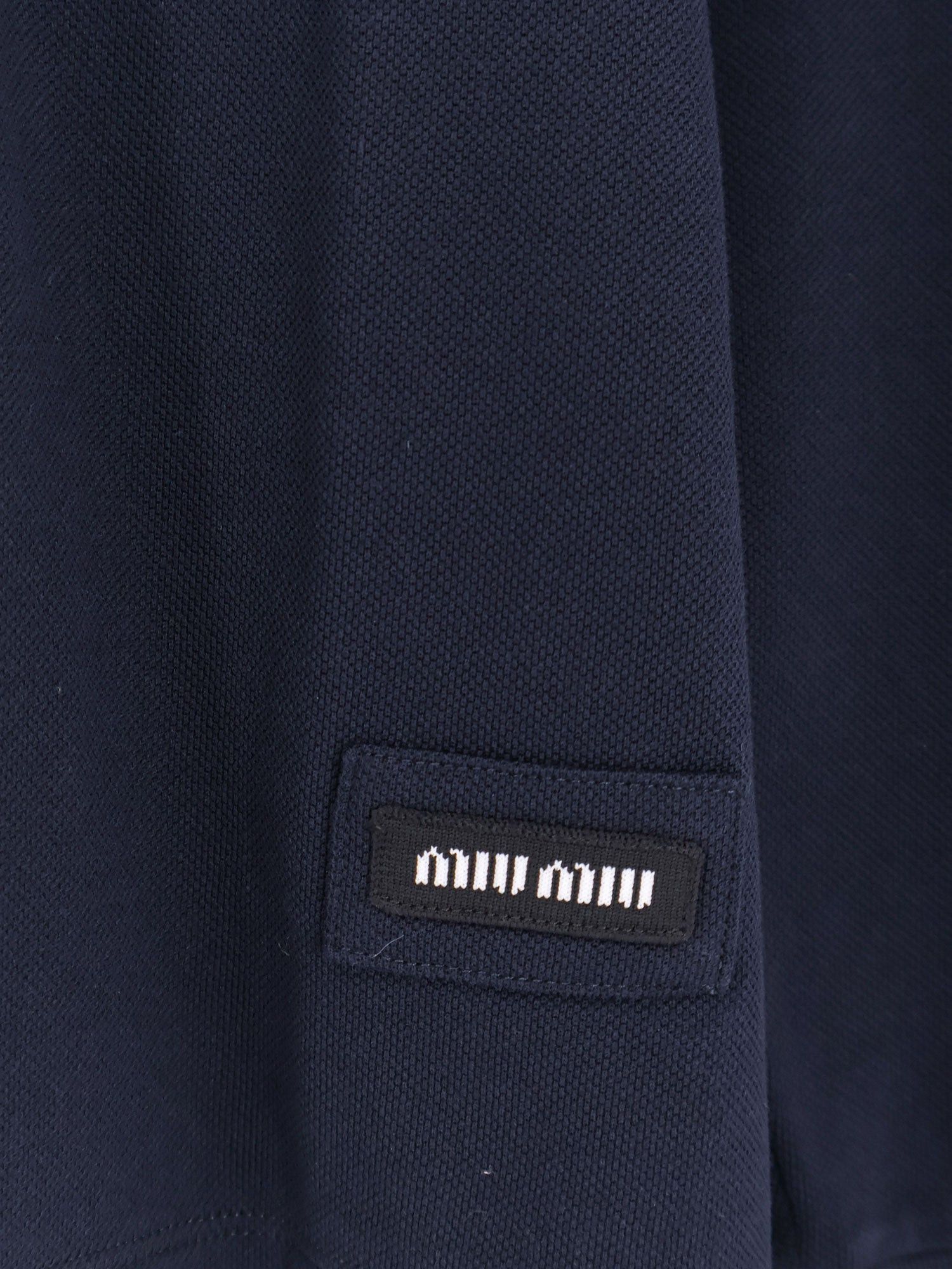 Miu Miu Cotton polo shirt with asymmetric metal zip detail M - USA Tariffs Included Size M / US 6-8 / IT 42-44 - 3 Thumbnail