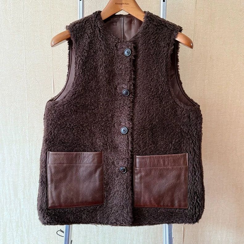 Nigel Cabourn Nigel Cabourn Brown Leather Vest Size US L / EU 52-54 / 3 - 2 Thumbnail