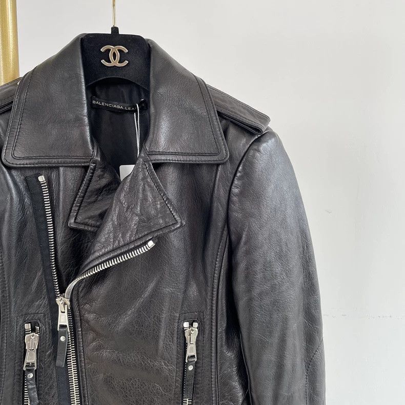 Balenciaga Balenciaga Black Leather Jacket Size 38 Size US S / EU 44-46 / 1 - 3 Thumbnail