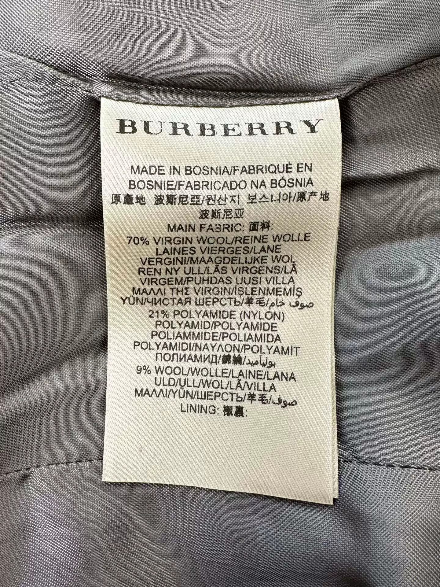 Burberry Burberry Women's Gray Wool Trench Coat Size US S / EU 44-46 / 1 - 9 Thumbnail