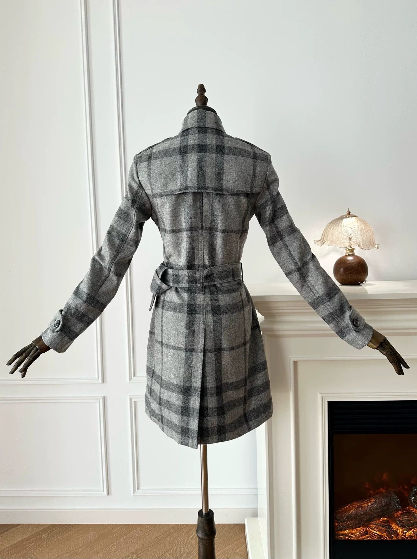 Burberry Burberry Women's Gray Wool Trench Coat Size US S / EU 44-46 / 1 - 2 Thumbnail