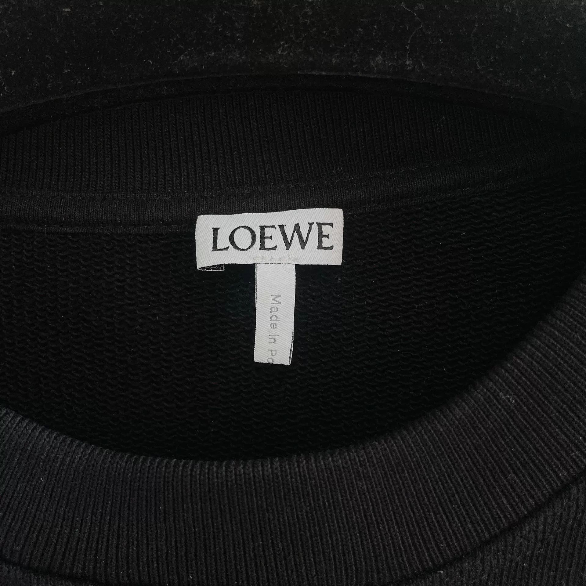 Loewe Loewe Black Crewneck Sweatshirt M Size US M / EU 48-50 / 2 - 5 Thumbnail