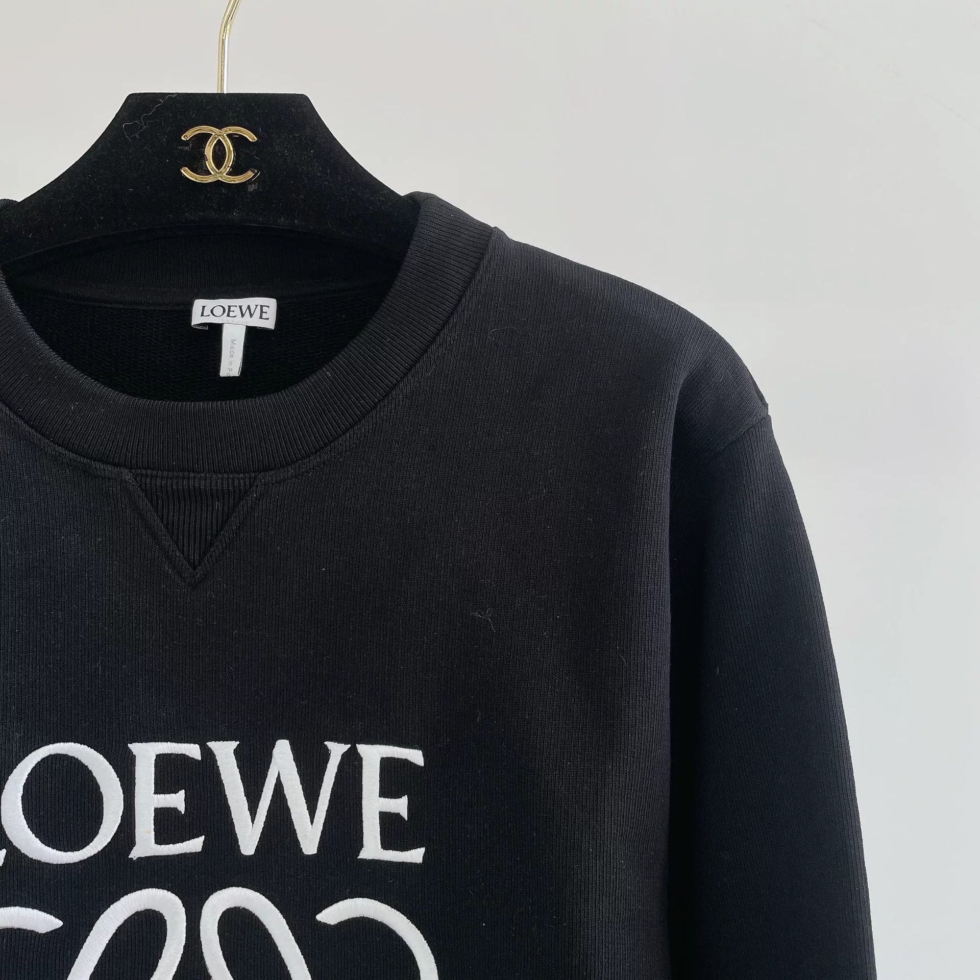 Loewe Loewe Black Crewneck Sweatshirt M Size US M / EU 48-50 / 2 - 3 Thumbnail