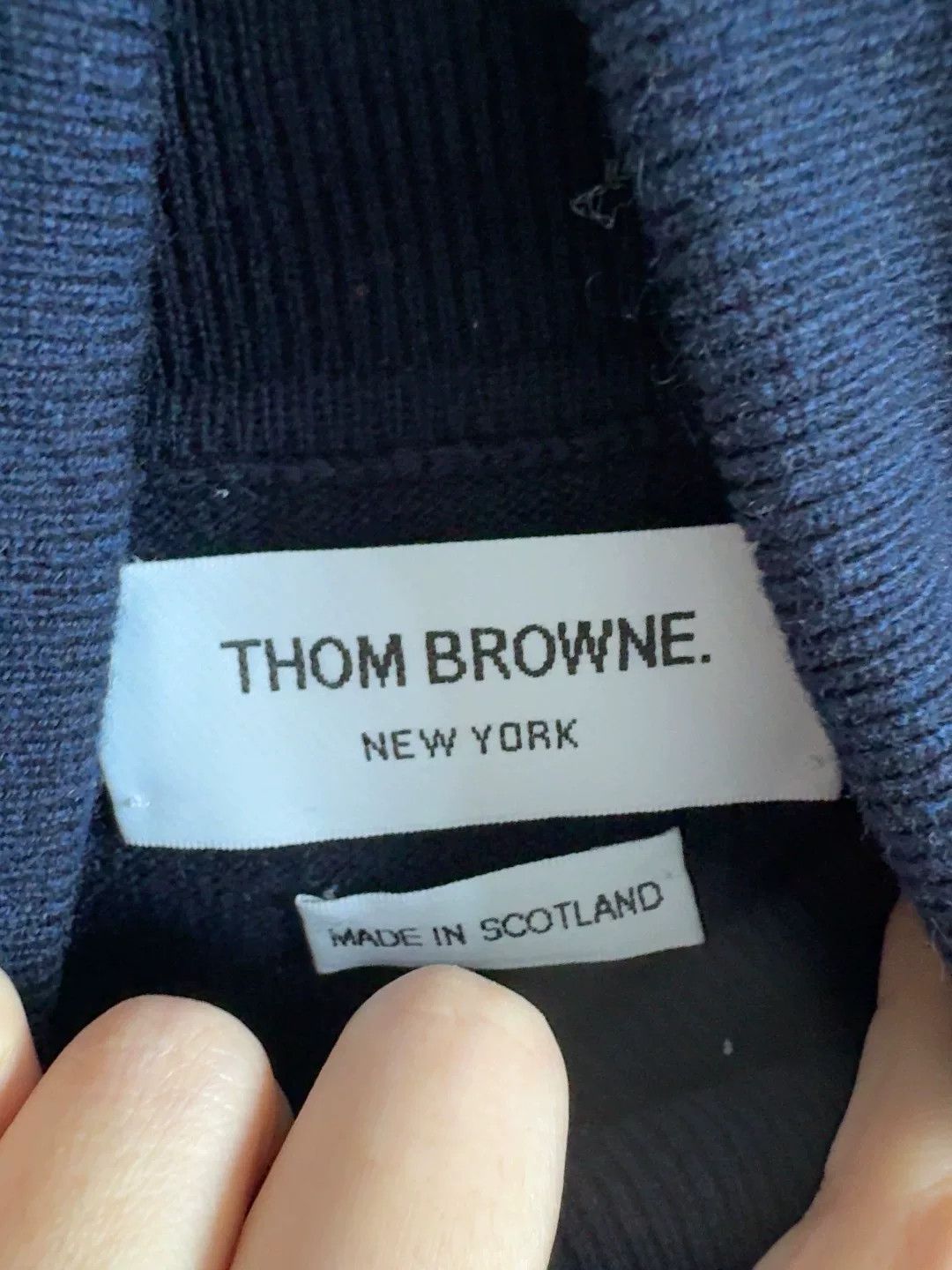 Thom Browne Thom Browne Navy Cashmere Turtleneck Sweater Size US S / EU 44-46 / 1 - 4 Thumbnail