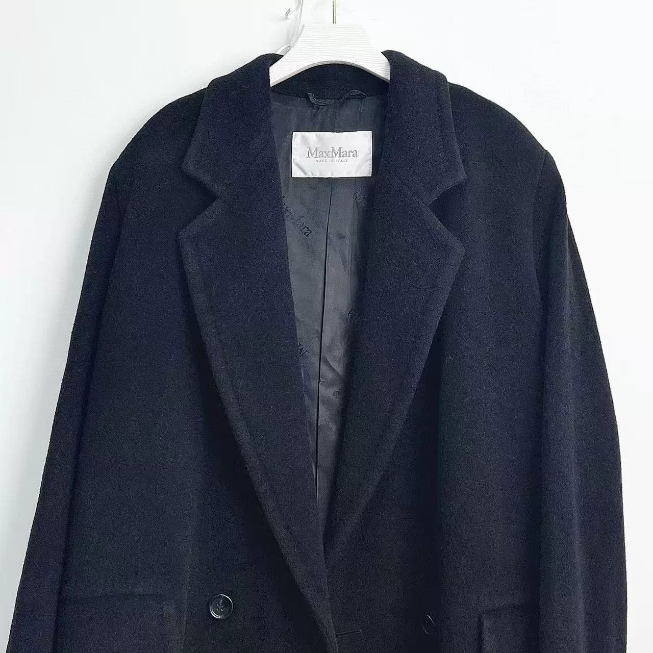 Max Mara maxmara black camel wool mid-length coat Size US L / EU 52-54 / 3 - 3 Thumbnail