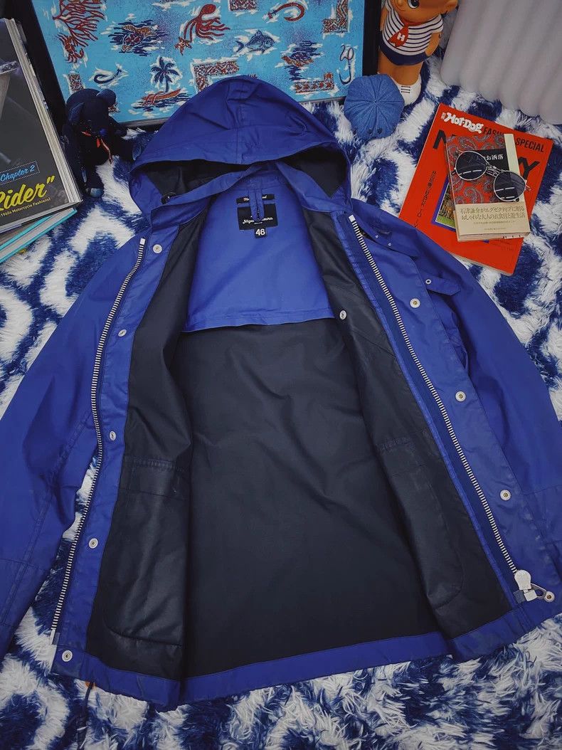 Nigel Cabourn Nigel Cabourn Navy Rain Motorcycle Jacket Size US M / EU 48-50 / 2 - 6 Thumbnail