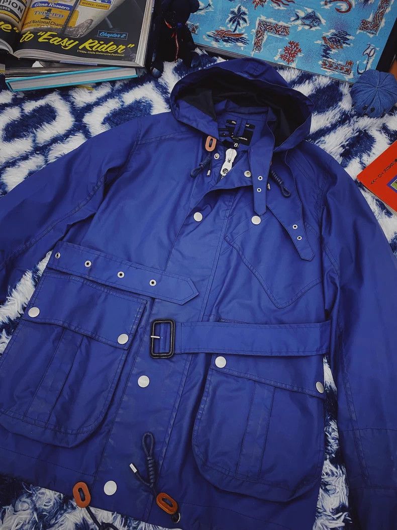 Nigel Cabourn Nigel Cabourn Navy Rain Motorcycle Jacket Size US M / EU 48-50 / 2 - 5 Thumbnail