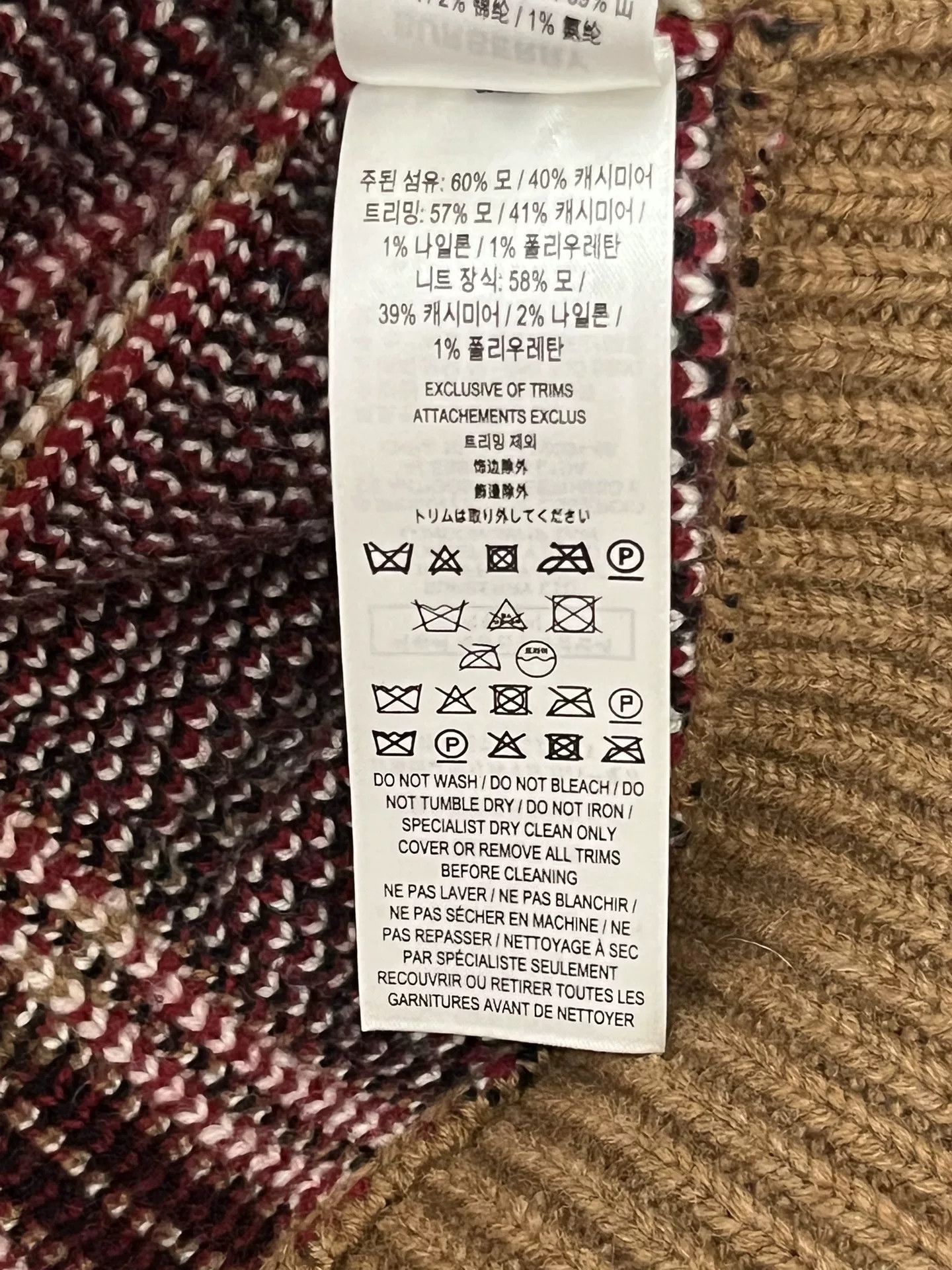 Burberry Burberry Check Wool-Cashmere Cardigan Size US L / EU 52-54 / 3 - 7 Thumbnail