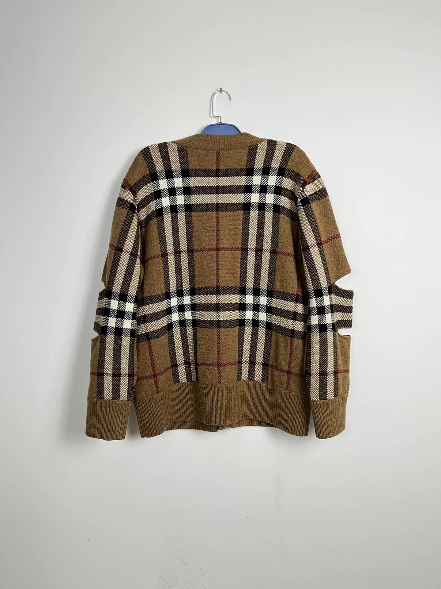 Burberry Burberry Check Wool-Cashmere Cardigan Size US L / EU 52-54 / 3 - 2 Thumbnail