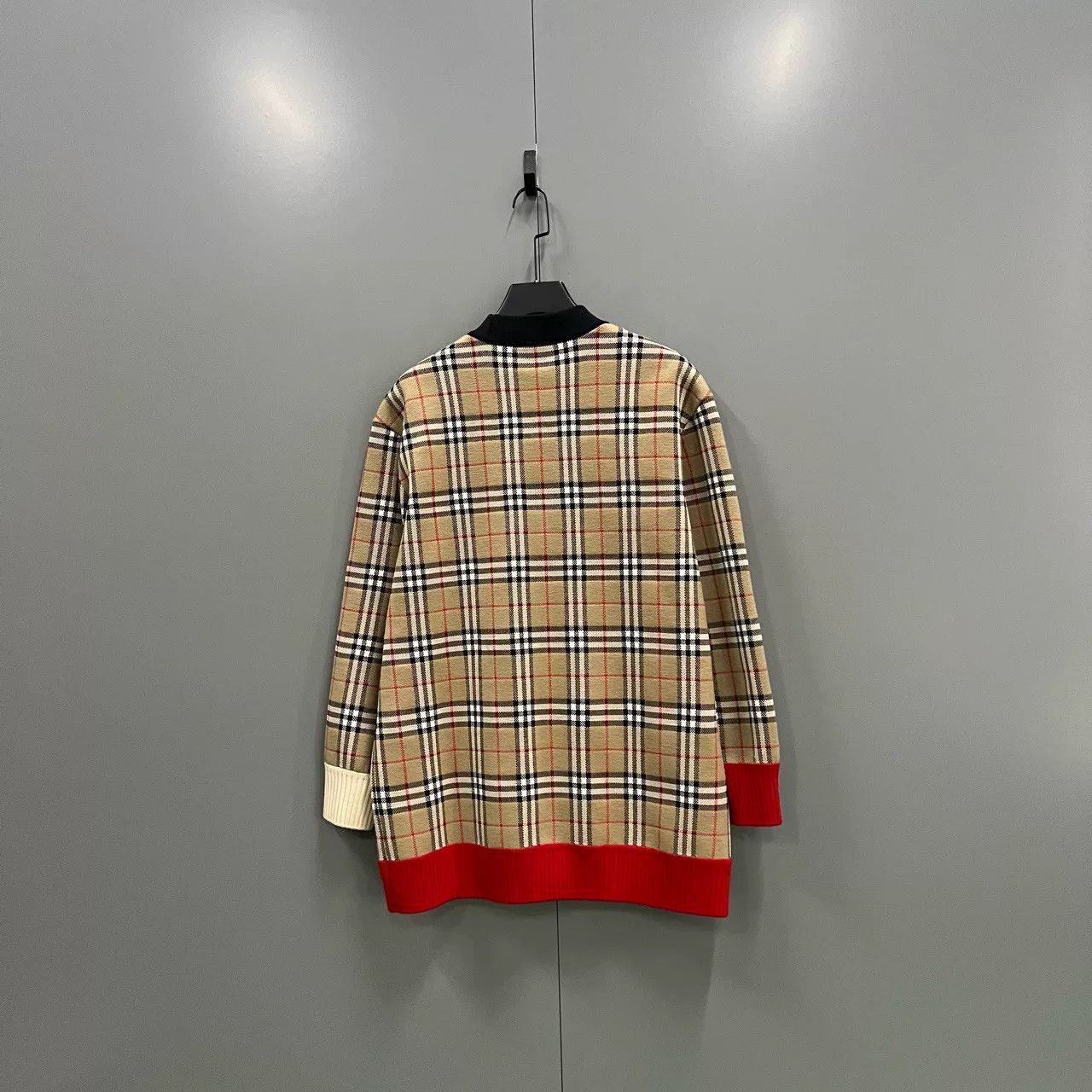 Burberry Burberry Vintage Check Wool Cardigan Size US XL / EU 56 / 4 - 2 Thumbnail