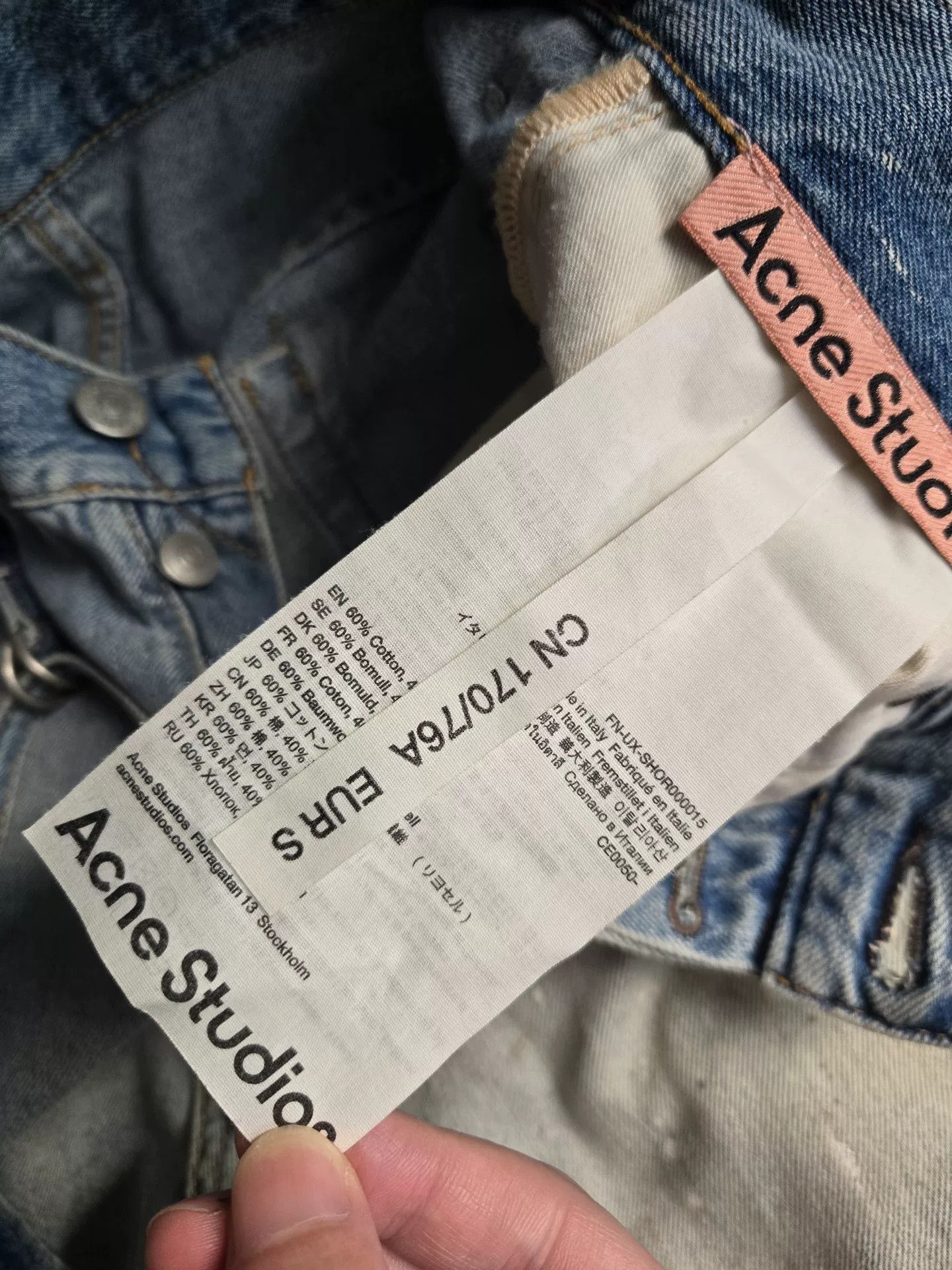 Acne Studios Acne Studios Splatter Denim Shorts Size US 26 / EU 42 - 3 Thumbnail