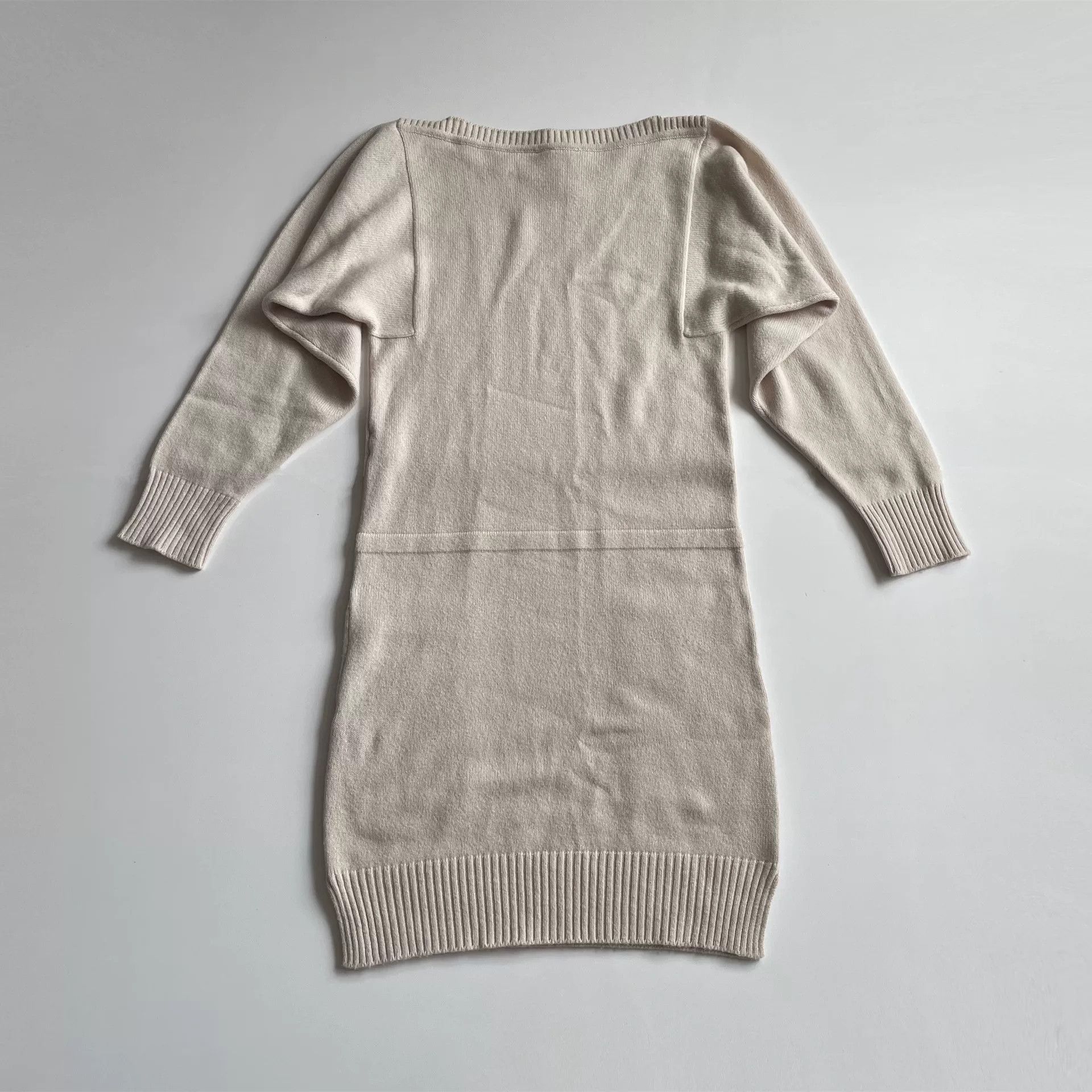 Hermes Hermes Beige Cashmere Long Sleeve Dress Size US XS / EU 42 / 0 - 2 Thumbnail