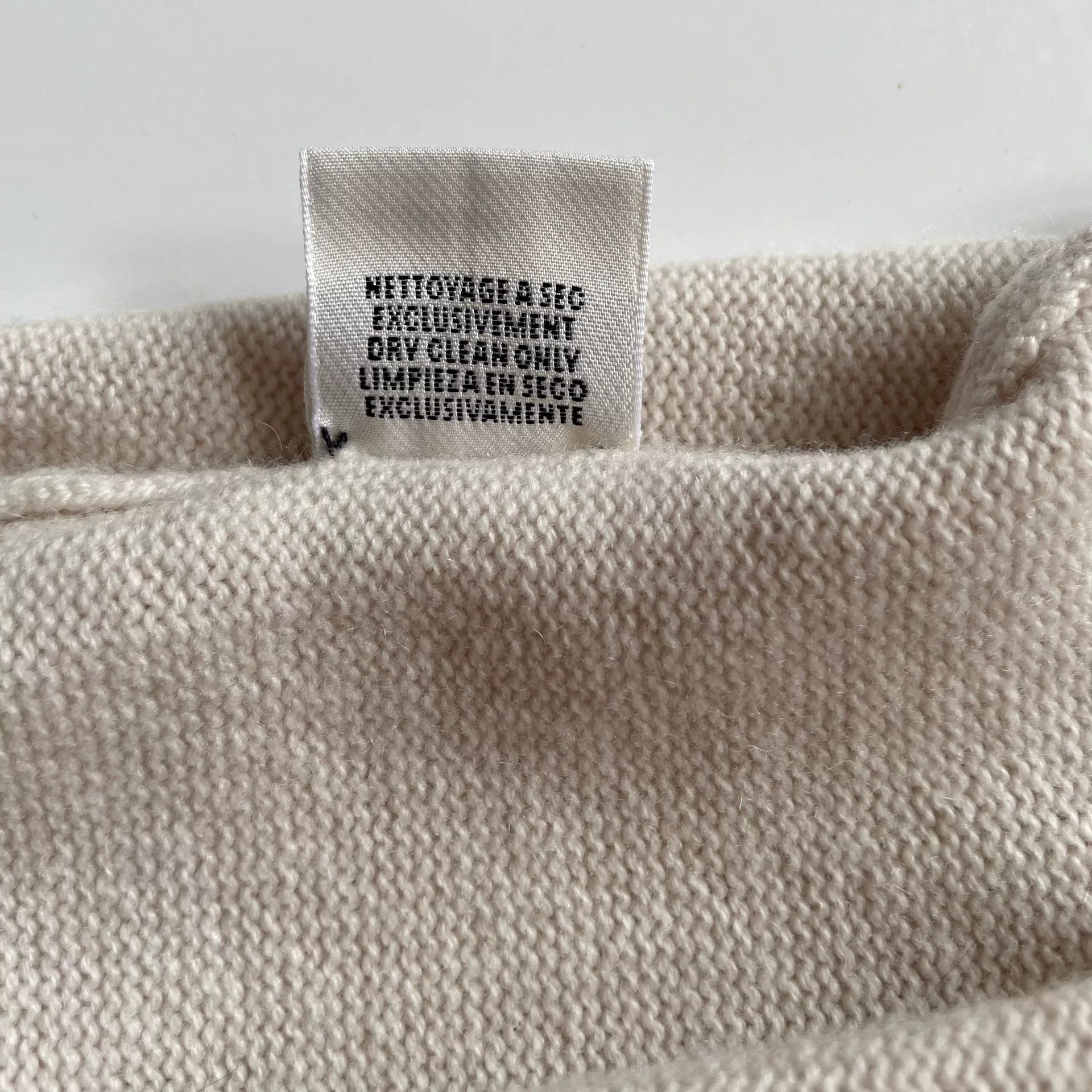 Hermes Hermes Beige Cashmere Long Sleeve Dress Size US XS / EU 42 / 0 - 8 Thumbnail