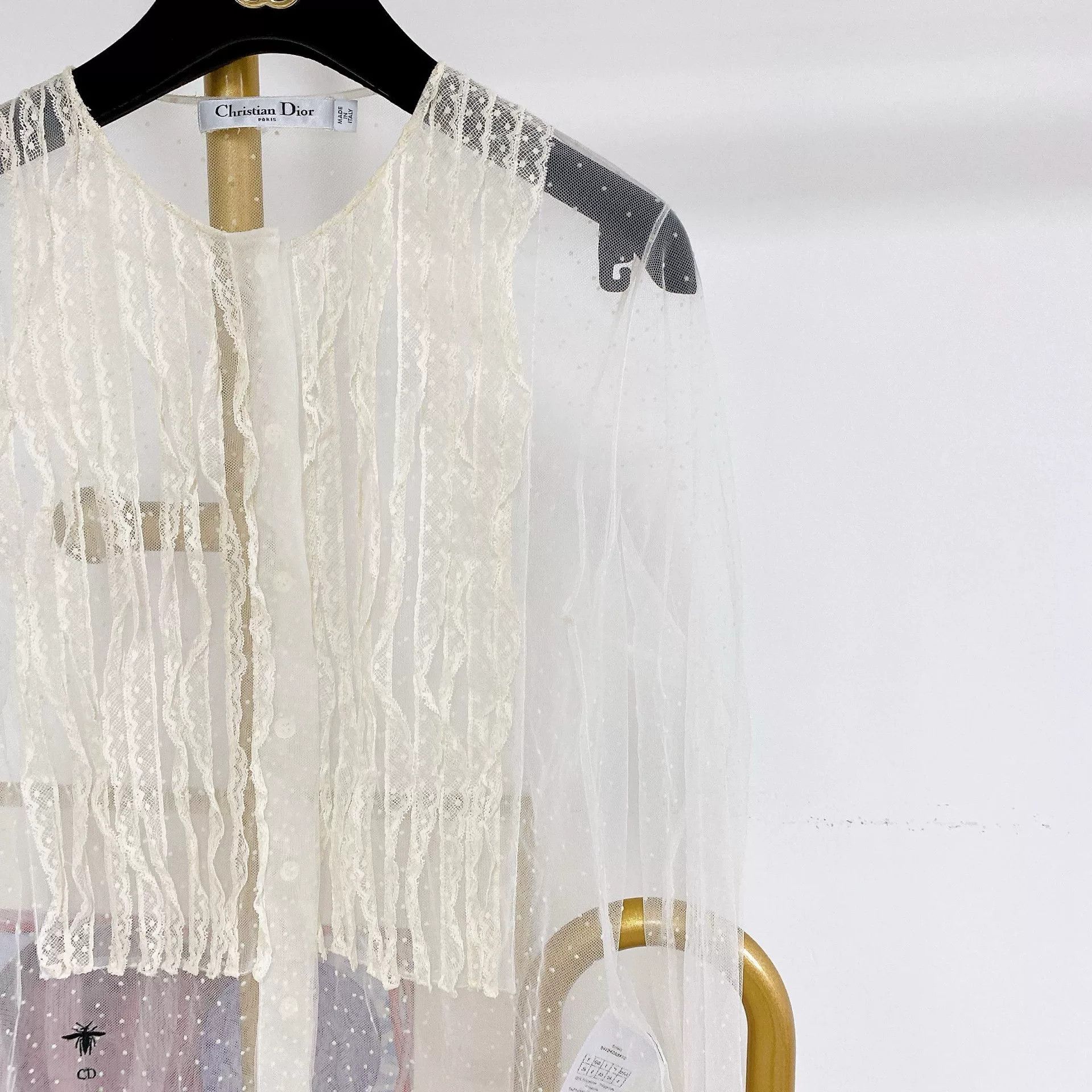Dior Dior White Mesh Shirt F36 Size US M / EU 48-50 / 2 - 3 Thumbnail