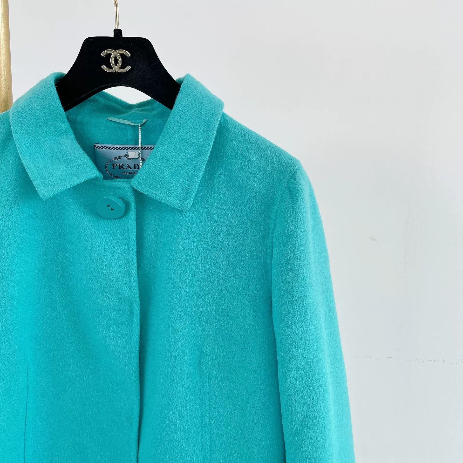 Prada Prada Blue Coat Size 38 Size US M / EU 48-50 / 2 - 3 Thumbnail