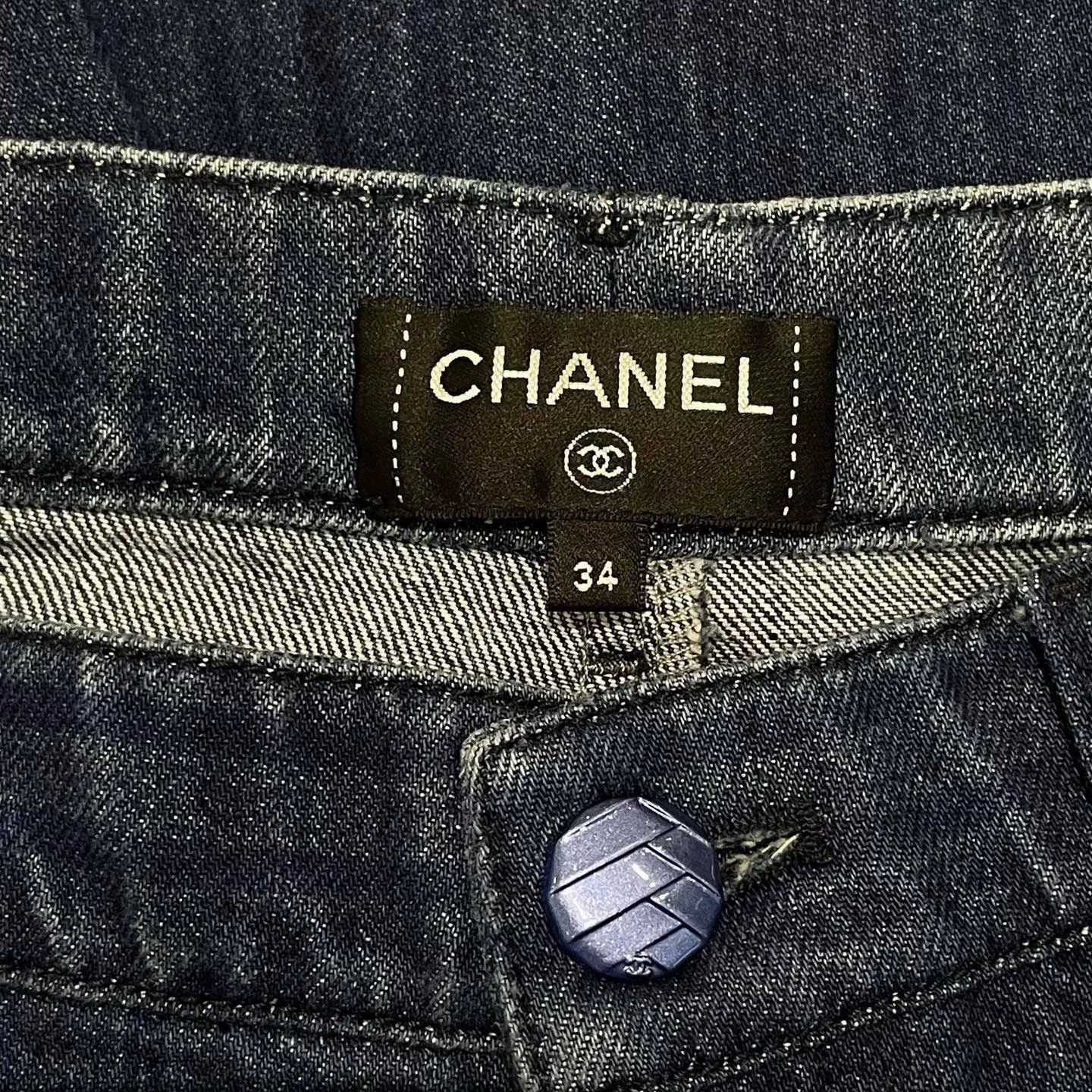Chanel Chanel Blue Wide-Leg Denim Jeans Size US 34 / EU 50 - 5 Thumbnail