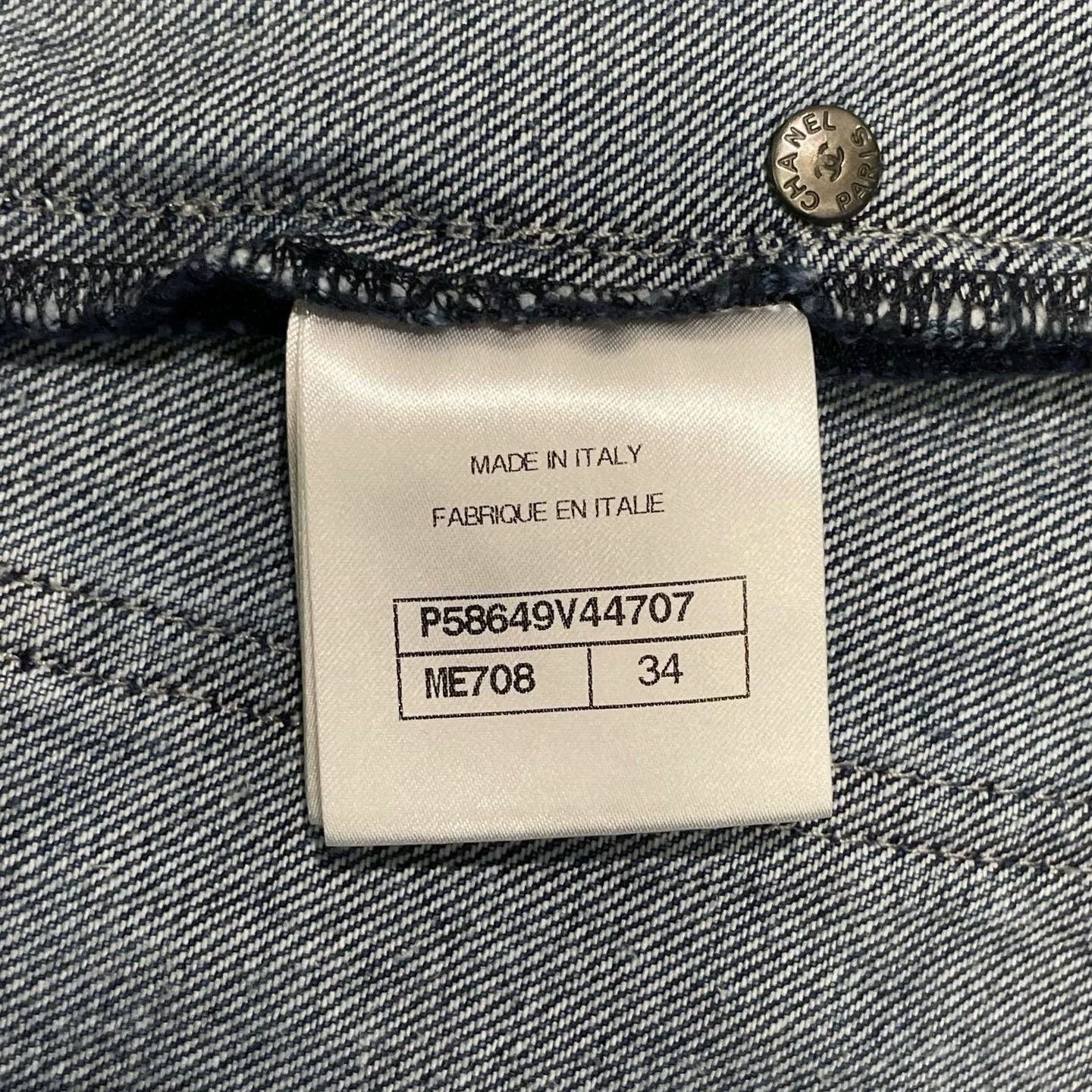 Chanel Chanel Blue Wide-Leg Denim Jeans Size US 34 / EU 50 - 6 Thumbnail