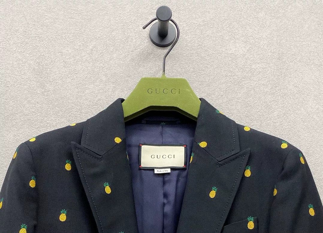 Gucci Gucci Black Pineapple Print Blazer Size US S / EU 44-46 / 1 - 4 Thumbnail