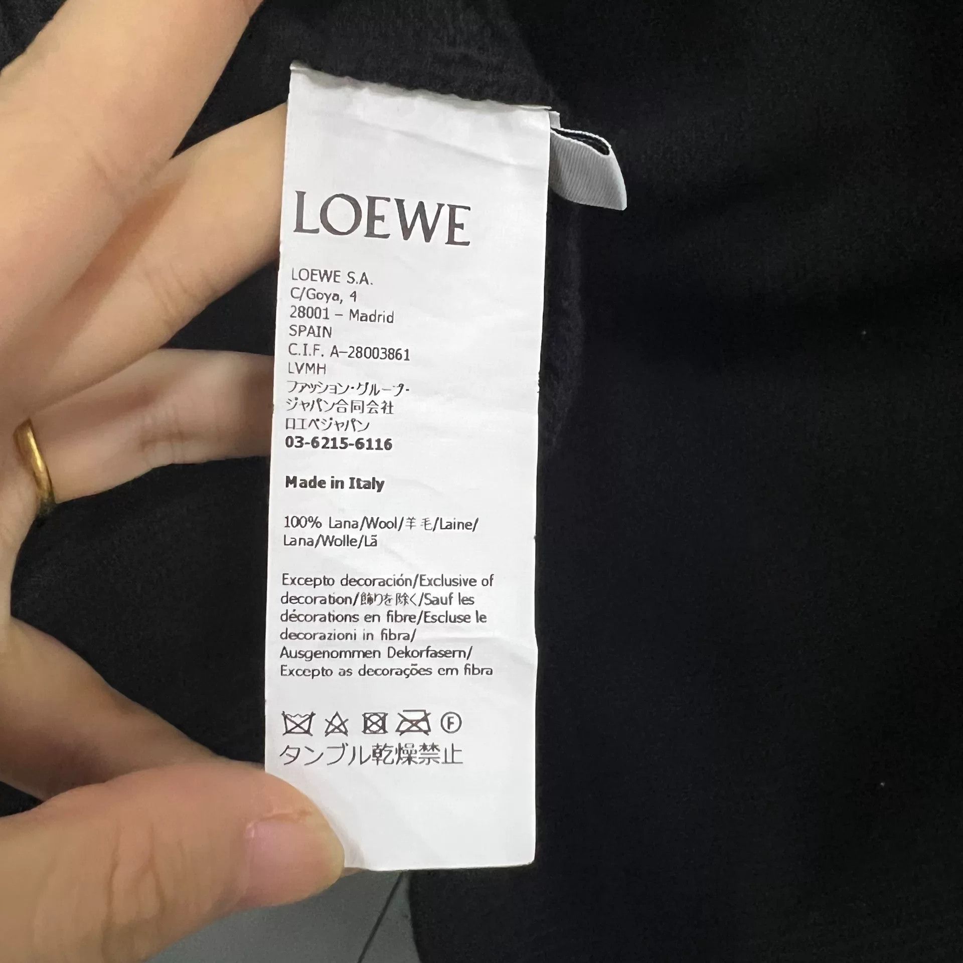 Loewe LOEWE Black Embroidered Logo Sweater Size US L / EU 52-54 / 3 - 3 Thumbnail