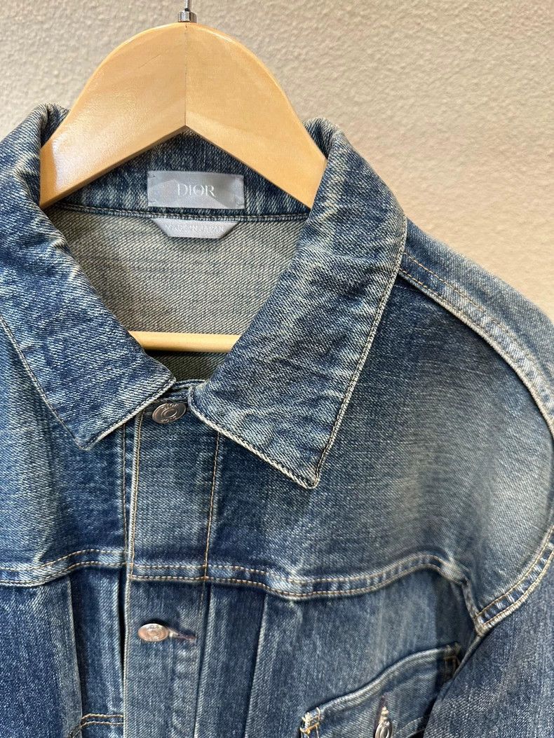 Dior Dior FW22 Logo Denim Jacket 52 Size US L / EU 52-54 / 3 - 3 Thumbnail
