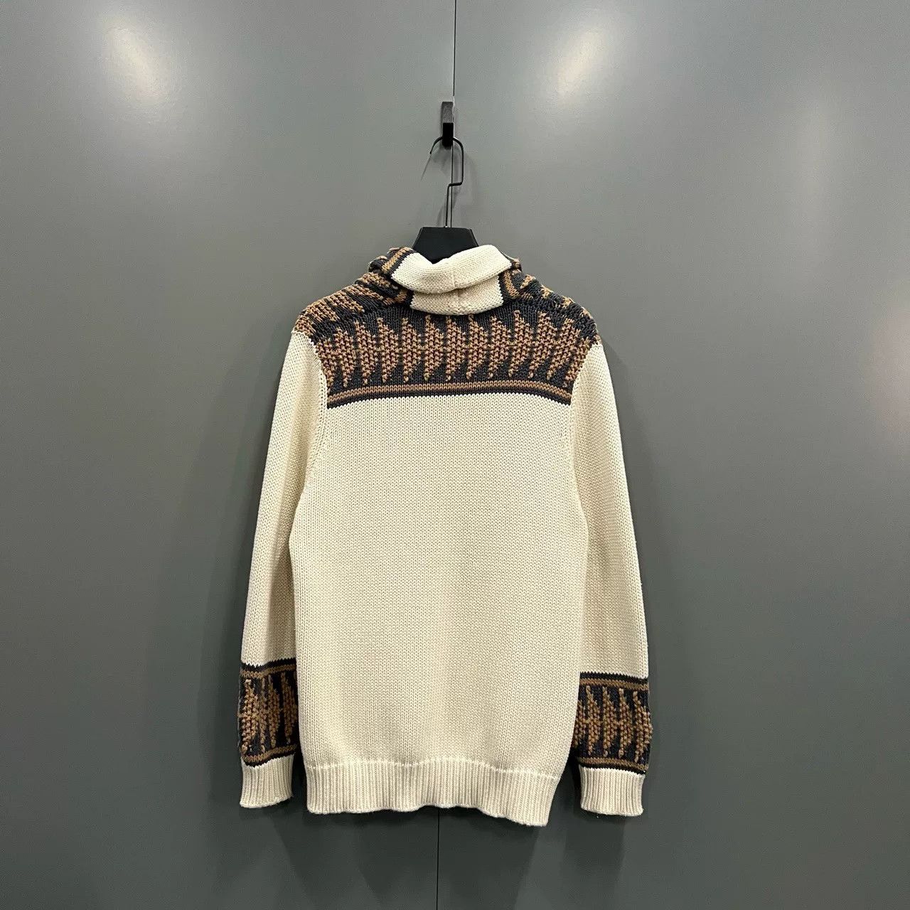 Brunello Cucinelli Brunello Cucinelli Patchwork Knit Cardigan Size US L / EU 52-54 / 3 - 2 Thumbnail