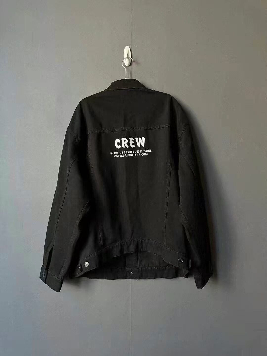 Balenciaga Balenciaga Black Crew Denim Jacket Size US S / EU 44-46 / 1 - 2 Thumbnail