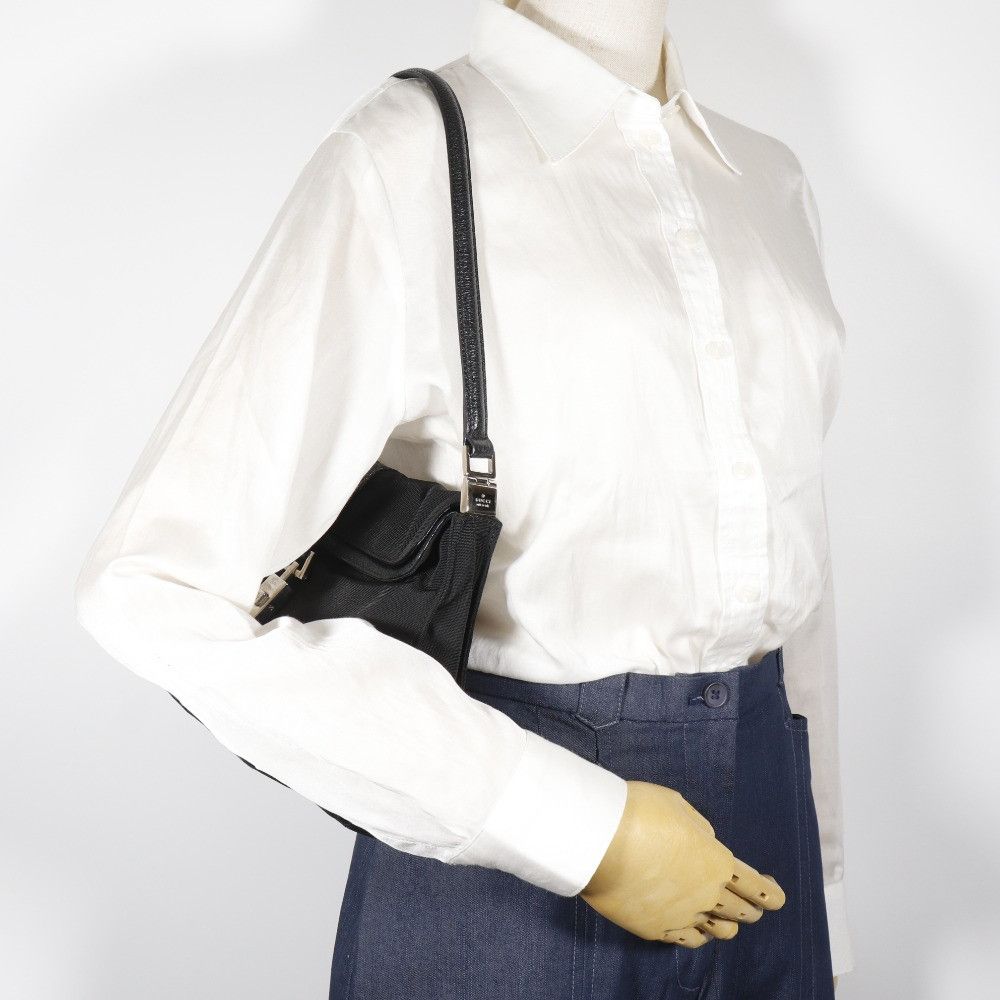 Gucci Gucci Gucci Jackie Nylon Canvas Shoulder Bag Canvas Shoulder Bag 001.3734.200047 DUTY FREE for USA Size ONE SIZE - 14 Thumbnail