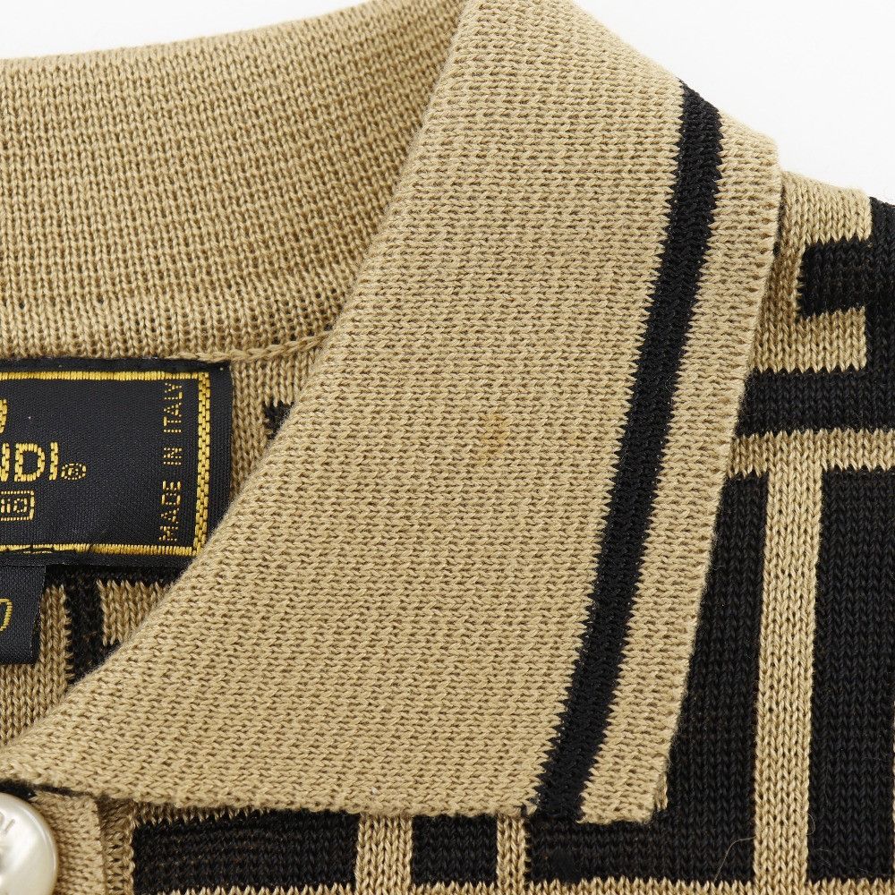 Fendi Fendi Fendi Zucca Cotton Knit Polo Shirt Cotton Tops DUTY FREE for USA Size ONE SIZE - 5 Thumbnail