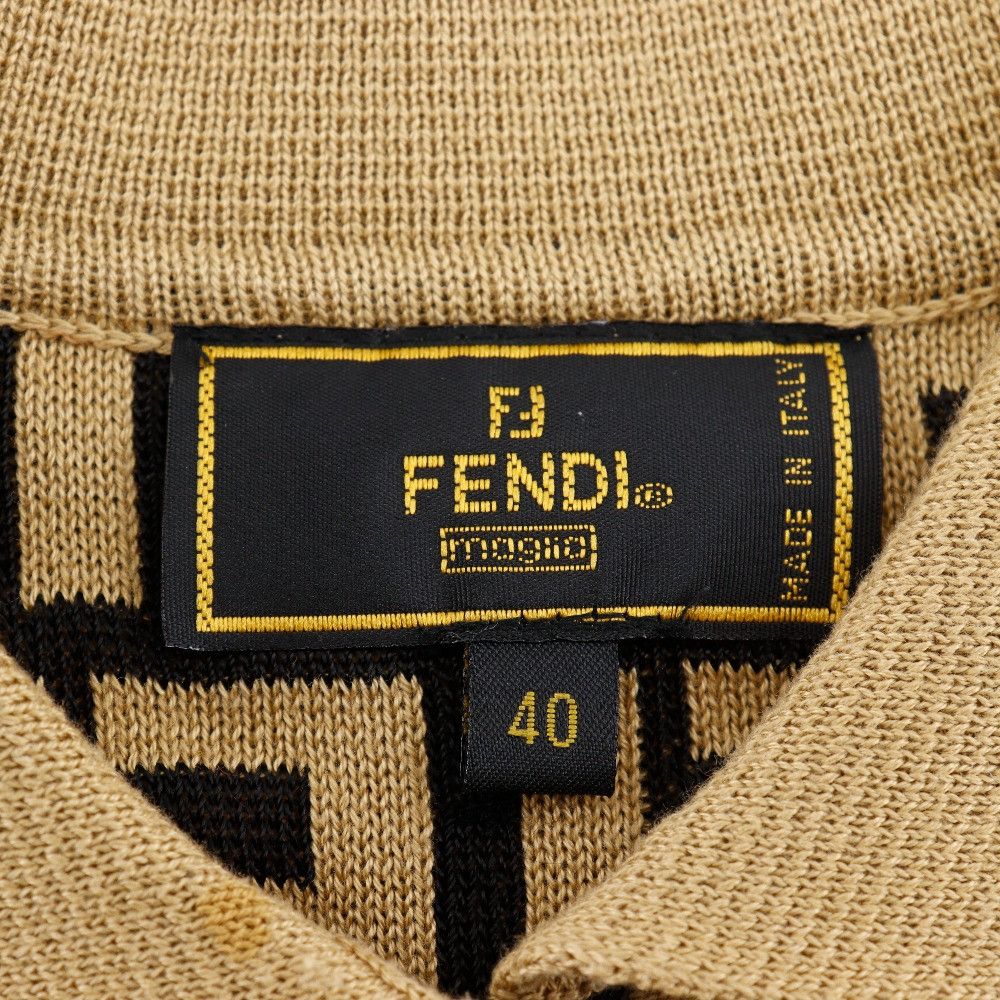 Fendi Fendi Fendi Zucca Cotton Knit Polo Shirt Cotton Tops DUTY FREE for USA Size ONE SIZE - 13 Thumbnail