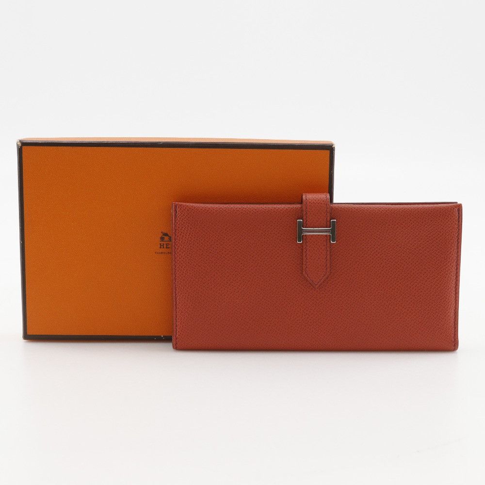 Hermes Hermes Hermès Béarn Veau Epsom Long Wallet Leather Long Wallet Stamp G (2003) DUTY FREE for USA Size ONE SIZE - 14 Thumbnail
