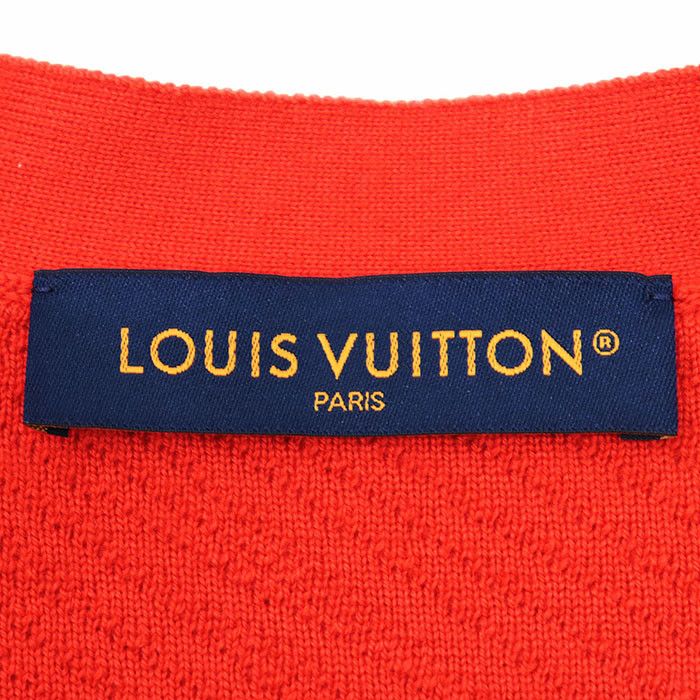 Louis Vuitton Louis Vuitton Louis Vuitton LV Logo Embossed Wool Cardigan Cotton Tops DUTY FREE for USA Size ONE SIZE - 9 Thumbnail