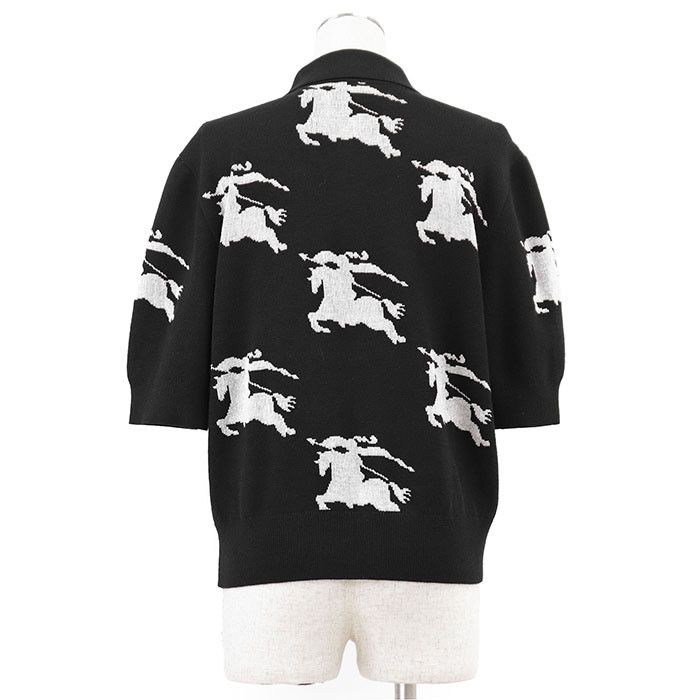 Burberry Burberry Burberry London Equestrian Knight Design Cotton Silk Knit Polo Shirt Cotton Tops DUTY FREE for USA Size ONE SIZE - 6 Thumbnail