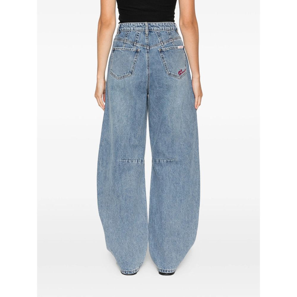 Self-Portrait Self-portrait BLUE Denim - Wide-Leg Jeans Size 27" / US 4 / IT 40 - 5 Thumbnail