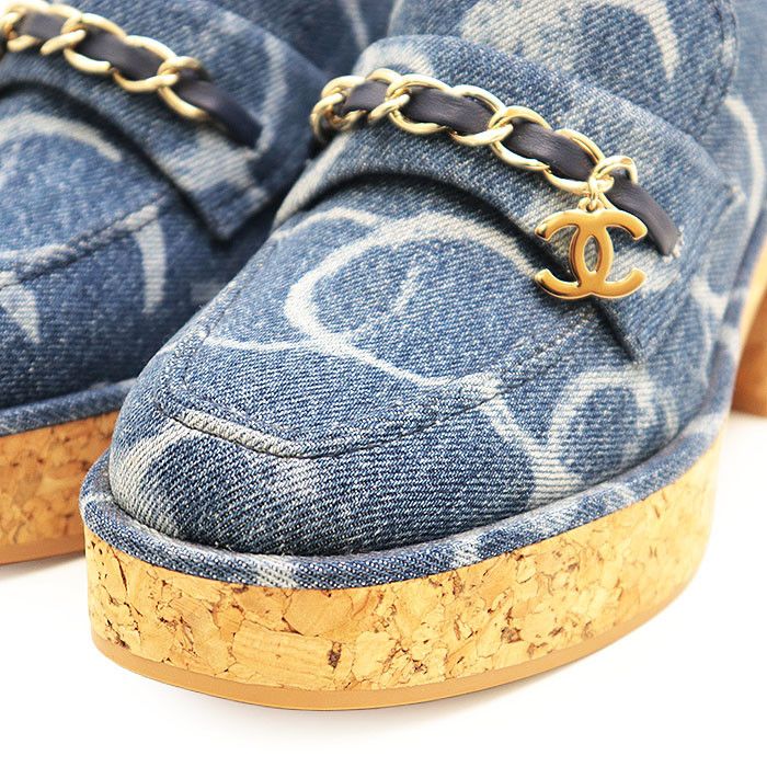 Chanel Chanel Chanel 23B G45142 Denim Loafer Denim Shoes G45142 DUTY FREE for USA Size ONE SIZE - 2 Thumbnail