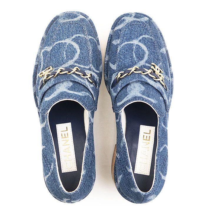 Chanel Chanel Chanel 23B G45142 Denim Loafer Denim Shoes G45142 DUTY FREE for USA Size ONE SIZE - 7 Thumbnail