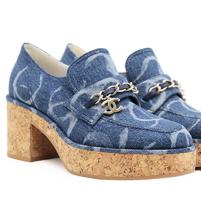 Chanel Chanel Chanel 23B G45142 Denim Loafer Denim Shoes G45142 DUTY FREE for USA Size ONE SIZE - 13 Thumbnail