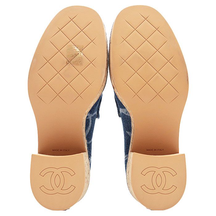 Chanel Chanel Chanel 23B G45142 Denim Loafer Denim Shoes G45142 DUTY FREE for USA Size ONE SIZE - 9 Thumbnail