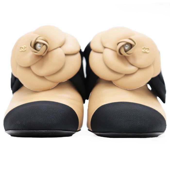 Chanel Chanel Chanel G45306 Camellia Ribbon Slingback Leather Pumps Leather Shoes G45306 DUTY FREE for USA Size ONE SIZE - 11 Thumbnail