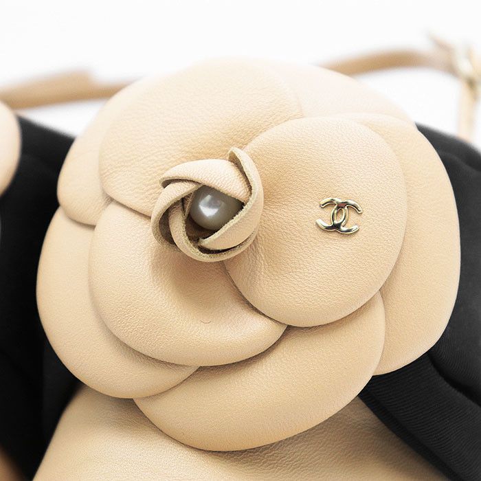 Chanel Chanel Chanel G45306 Camellia Ribbon Slingback Leather Pumps Leather Shoes G45306 DUTY FREE for USA Size ONE SIZE - 3 Thumbnail