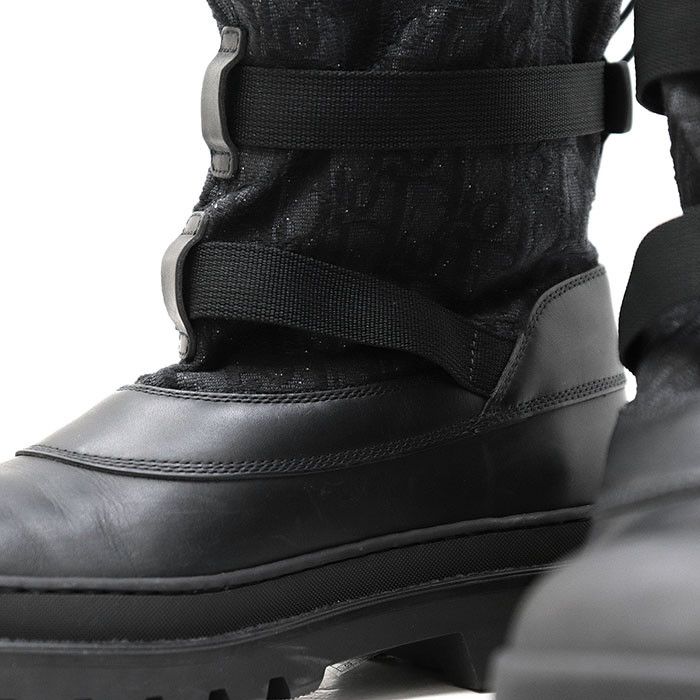 Dior Dior Dior Oblique Leather Jacquard Boots Leather Shoes DUTY FREE for USA Size ONE SIZE - 4 Thumbnail