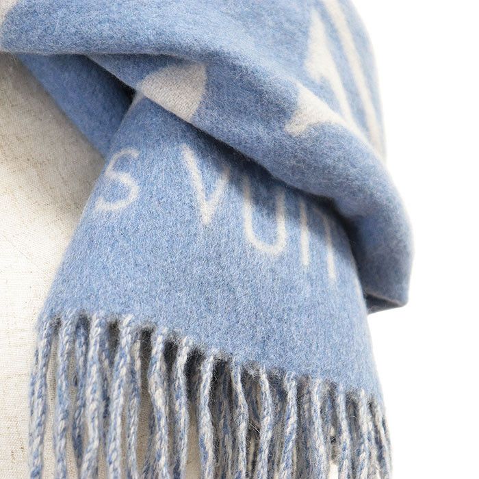 Louis Vuitton Louis Vuitton Louis Vuitton Echarpe Reykjavik Cashmere Scarf Natural Material Scarf M75704 DUTY FREE for USA Size ONE SIZE - 3 Thumbnail