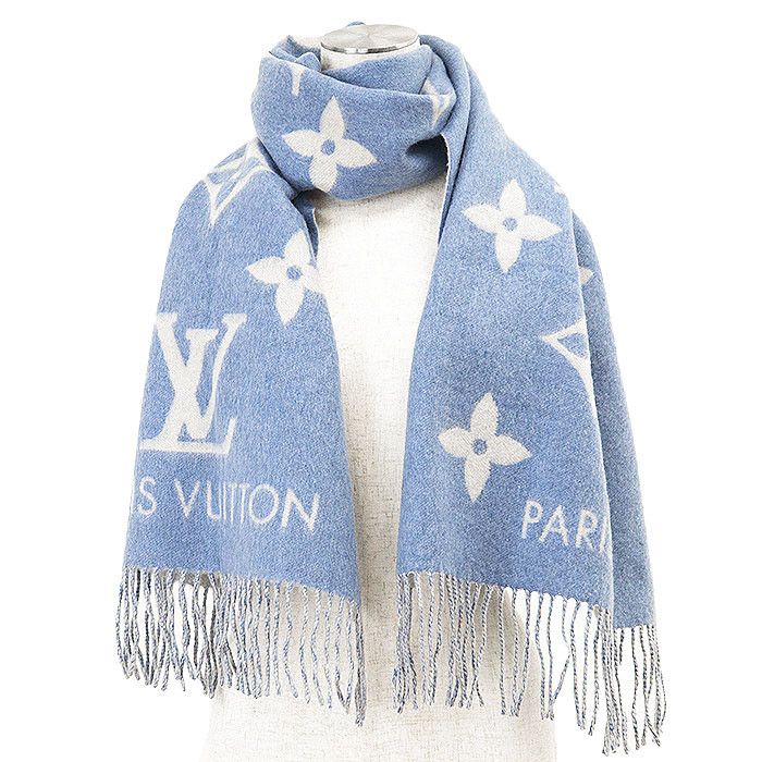 Louis Vuitton Louis Vuitton Louis Vuitton Echarpe Reykjavik Cashmere Scarf Natural Material Scarf M75704 DUTY FREE for USA Size ONE SIZE - 4 Thumbnail